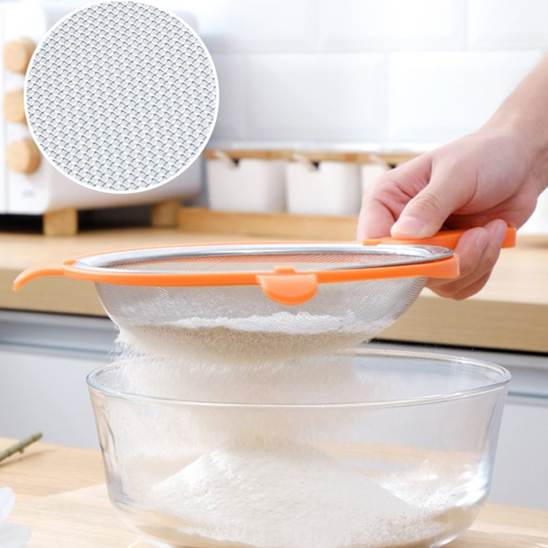 Stiepļu siets smalku sietu eļļas sietiņš Miltu siets siets caurduris Virtuves instrumenti