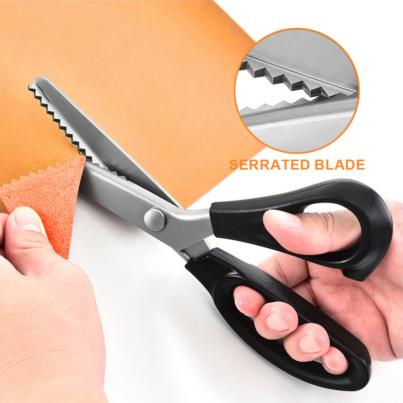 3/5/7MM Zig Zag Šūšanas Griezumi Drēbju šūšanas Šķēres Pinking Šķēres Nerūsējošā tērauda Mežģīņu Šķēres Ādas Amatniecības audumu Šķēres