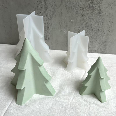 2022 karácsonyfa szilikon formák barkácsolás kézzel készített aromás gipsz illatos gyertyaforma karácsonyi dekorációk lakberendezési kézműves