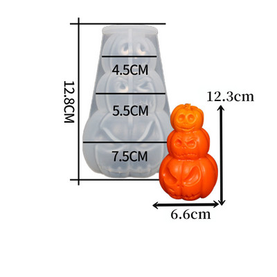Jauna Helovīna lāsta lelle svece, silikona veidne DIY amatniecības ģipša sveķu ziepju izgatavošanas komplekts aromterapijas svece ar rokām gatavota svētku dāvana