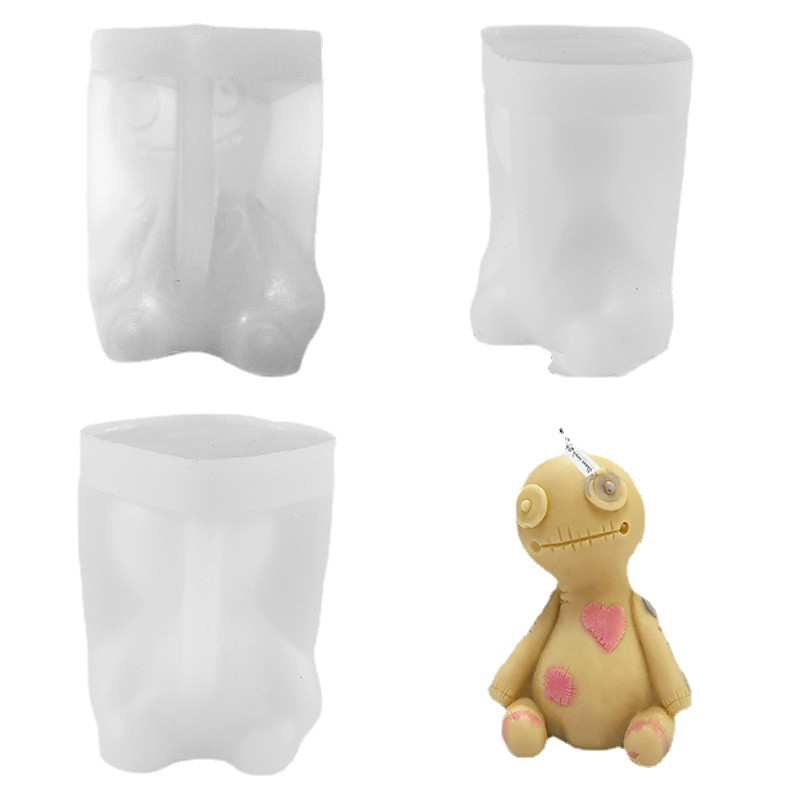 Jauna Helovīna lāsta lelle svece, silikona veidne DIY amatniecības ģipša sveķu ziepju izgatavošanas komplekts aromterapijas svece ar rokām gatavota svētku dāvana