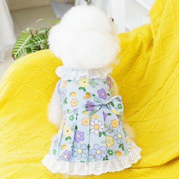 2023 Καλοκαιρινό φόρεμα για κουτάβι Φόρεμα για σκύλους Πριγκίπισσα Φούστα γάτας Ρούχα κατοικίδιων για κουτάβι Ένδυση κατοικίδιων γατών Ρούχα λουλουδιών για κατοικίδια Yorkshire Chihuahua