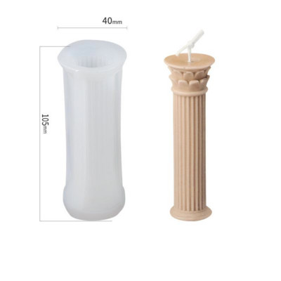 Rotējošas ģeometriskas kolonnas sveces silikona veidne DIY Abstract Art Ziepju sveķu ģipša veidne Aromātiskās sveces Dāvanu amatniecība Mājas dekors