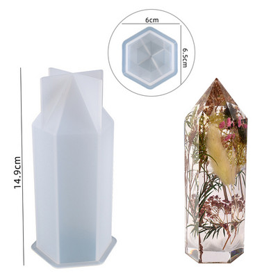 Rotējošas ģeometriskas kolonnas sveces silikona veidne DIY Abstract Art Ziepju sveķu ģipša veidne Aromātiskās sveces Dāvanu amatniecība Mājas dekors