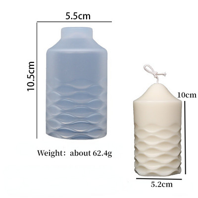 Rotējošas ģeometriskas kolonnas sveces silikona veidne DIY Abstract Art Ziepju sveķu ģipša veidne Aromātiskās sveces Dāvanu amatniecība Mājas dekors