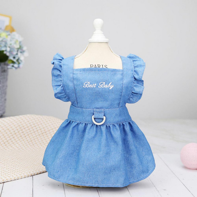 Lemmikloomakleit Tikitud tähed Puhv varrukas Lemmiklooma seelik tõmbekonks Suvine kiisu riided Koerte rõivad õues