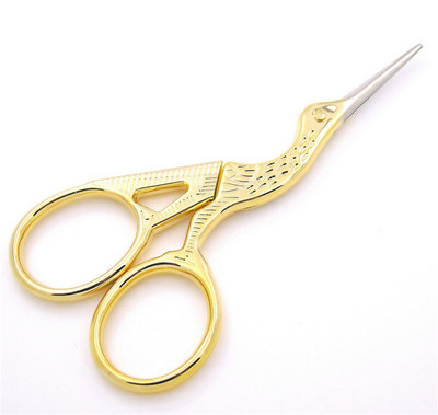 Ρετρό Έγχρωμη Εκτύπωση Stork Scissors Ροζ Ψαλίδι Ραπτικής για Υφάσματα Ραπτικής Αναλώσιμα και Αξεσουάρ Μικρό Ψαλίδι Antique Craft