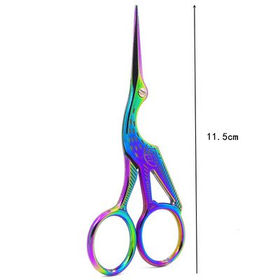 Ρετρό Έγχρωμη Εκτύπωση Stork Scissors Ροζ Ψαλίδι Ραπτικής για Υφάσματα Ραπτικής Αναλώσιμα και Αξεσουάρ Μικρό Ψαλίδι Antique Craft