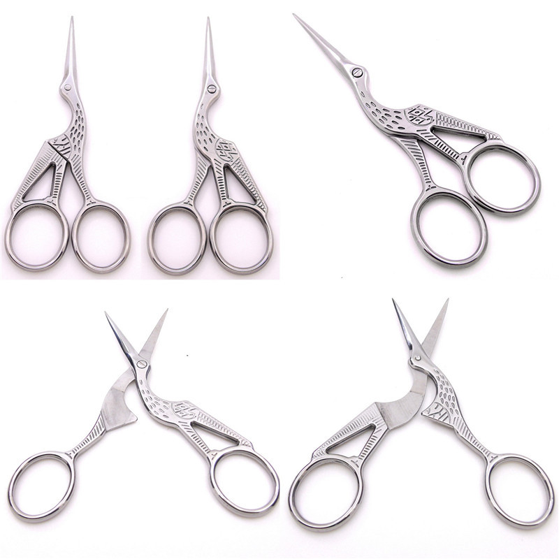 Ρετρό Έγχρωμη Εκτύπωση Stork Scissors Ροζ Ψαλίδι Ραπτικής για Υφάσματα Ραπτικής Αναλώσιμα και Αξεσουάρ Μικρό Ψαλίδι Antique Craft