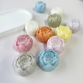 Ново цвете Роза Свещ Восък Силиконова 3D форма за сапун Декорация на торта Ръчно изработена смола Глина Бонбони Шоколад Gumpaste Форма