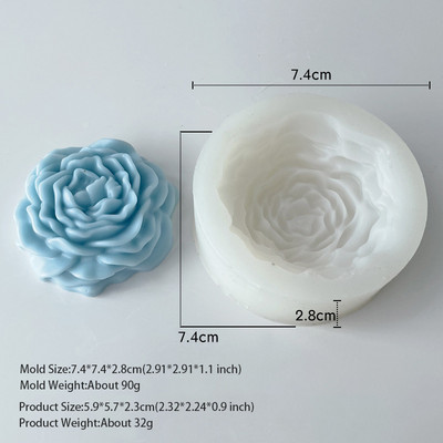 Jauna ziedu rožu sveču vaska silīcija 3D ziepju veidņu kūka dekorēšanas rokasgrāmata ar rokām gatavota sveķu māla konfekšu šokolādes Gumpaste veidne