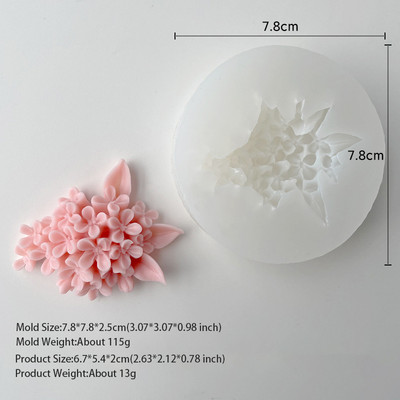 Jauna ziedu rožu sveču vaska silīcija 3D ziepju veidņu kūka dekorēšanas rokasgrāmata ar rokām gatavota sveķu māla konfekšu šokolādes Gumpaste veidne