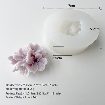 Jauna ziedu rožu sveču vaska silīcija 3D ziepju veidņu kūka dekorēšanas rokasgrāmata ar rokām gatavota sveķu māla konfekšu šokolādes Gumpaste veidne