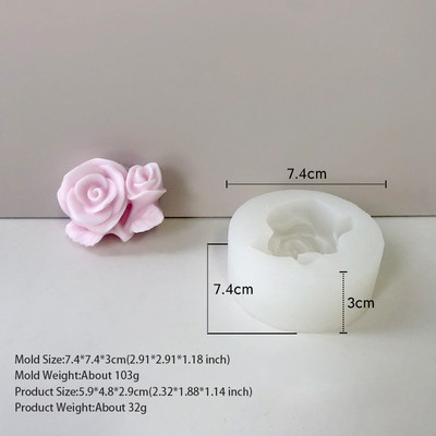 Jauna ziedu rožu sveču vaska silīcija 3D ziepju veidņu kūka dekorēšanas rokasgrāmata ar rokām gatavota sveķu māla konfekšu šokolādes Gumpaste veidne