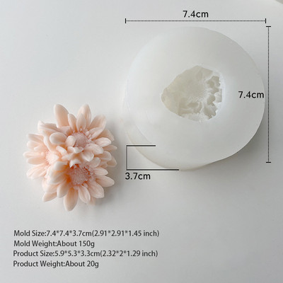 Jauna ziedu rožu sveču vaska silīcija 3D ziepju veidņu kūka dekorēšanas rokasgrāmata ar rokām gatavota sveķu māla konfekšu šokolādes Gumpaste veidne