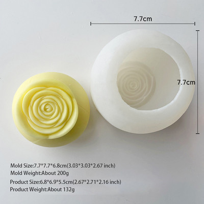 Jauna ziedu rožu sveču vaska silīcija 3D ziepju veidņu kūka dekorēšanas rokasgrāmata ar rokām gatavota sveķu māla konfekšu šokolādes Gumpaste veidne