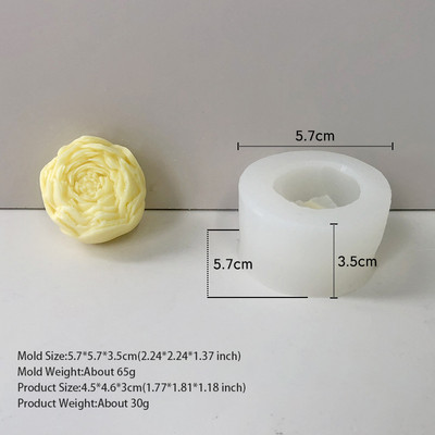 Jauna ziedu rožu sveču vaska silīcija 3D ziepju veidņu kūka dekorēšanas rokasgrāmata ar rokām gatavota sveķu māla konfekšu šokolādes Gumpaste veidne