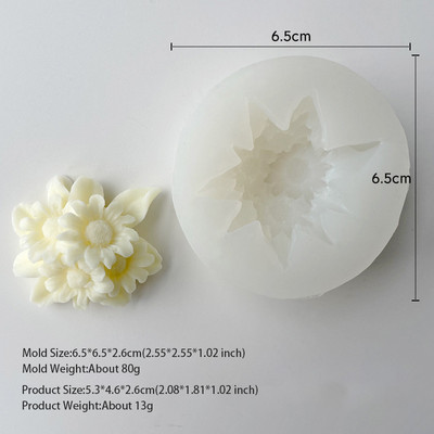 Jauna ziedu rožu sveču vaska silīcija 3D ziepju veidņu kūka dekorēšanas rokasgrāmata ar rokām gatavota sveķu māla konfekšu šokolādes Gumpaste veidne