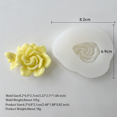 Jauna ziedu rožu sveču vaska silīcija 3D ziepju veidņu kūka dekorēšanas rokasgrāmata ar rokām gatavota sveķu māla konfekšu šokolādes Gumpaste veidne