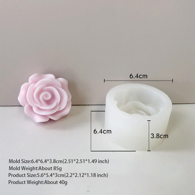 Jauna ziedu rožu sveču vaska silīcija 3D ziepju veidņu kūka dekorēšanas rokasgrāmata ar rokām gatavota sveķu māla konfekšu šokolādes Gumpaste veidne
