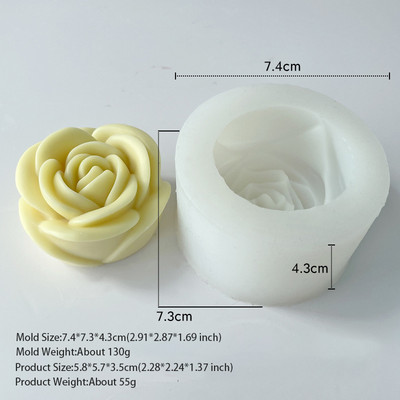 Jauna ziedu rožu sveču vaska silīcija 3D ziepju veidņu kūka dekorēšanas rokasgrāmata ar rokām gatavota sveķu māla konfekšu šokolādes Gumpaste veidne
