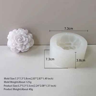 Jauna ziedu rožu sveču vaska silīcija 3D ziepju veidņu kūka dekorēšanas rokasgrāmata ar rokām gatavota sveķu māla konfekšu šokolādes Gumpaste veidne