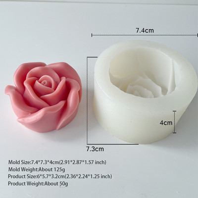 Jauna ziedu rožu sveču vaska silīcija 3D ziepju veidņu kūka dekorēšanas rokasgrāmata ar rokām gatavota sveķu māla konfekšu šokolādes Gumpaste veidne