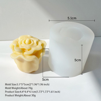Jauna ziedu rožu sveču vaska silīcija 3D ziepju veidņu kūka dekorēšanas rokasgrāmata ar rokām gatavota sveķu māla konfekšu šokolādes Gumpaste veidne