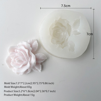 Jauna ziedu rožu sveču vaska silīcija 3D ziepju veidņu kūka dekorēšanas rokasgrāmata ar rokām gatavota sveķu māla konfekšu šokolādes Gumpaste veidne