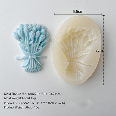 Jauna ziedu rožu sveču vaska silīcija 3D ziepju veidņu kūka dekorēšanas rokasgrāmata ar rokām gatavota sveķu māla konfekšu šokolādes Gumpaste veidne
