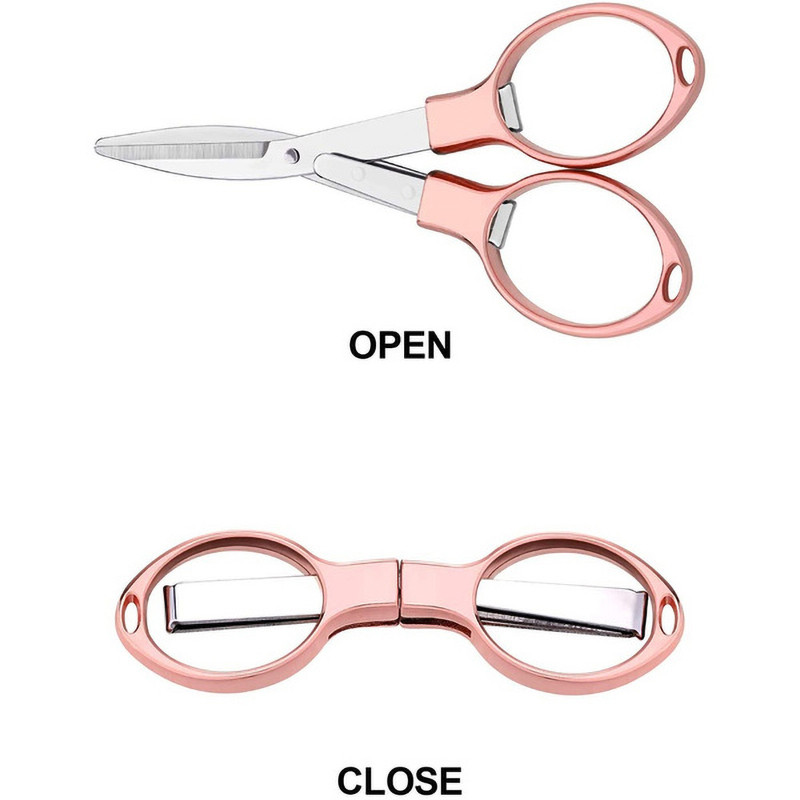 Ceļojošās saliekamās šķēres pārnēsājams rīks Mini nerūsējošā tērauda audumu šūšana amatniecība izšuvumi kopšana apgriešana makšķerēšanas šķēres