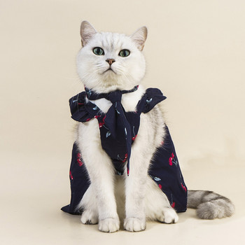 New Ins Cherry Pet Clothes Dog Wedding Dress Meow Skirt Dress Pet Dress Gift Папийонка Дизайнерски Дрехи за Кучета