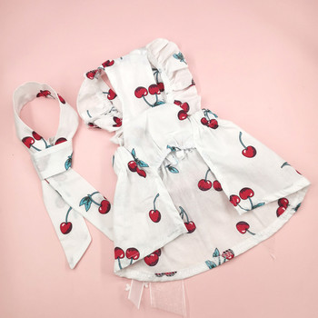 New Ins Cherry Pet Clothes Νυφικό για σκύλους Φούστα Meow Φόρεμα Ρούχα για κατοικίδια Δώρο Παπιγιόν Ρούχα σχεδιαστών για σκύλους