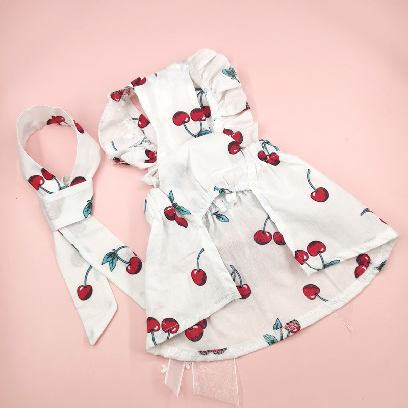 New Ins Cherry Lemmikloomariided Koerte Pulmakleit Mjäu Seelik Kleit Lemmikloomarõivad Kingitus Kikilips Disainer koerarõivad