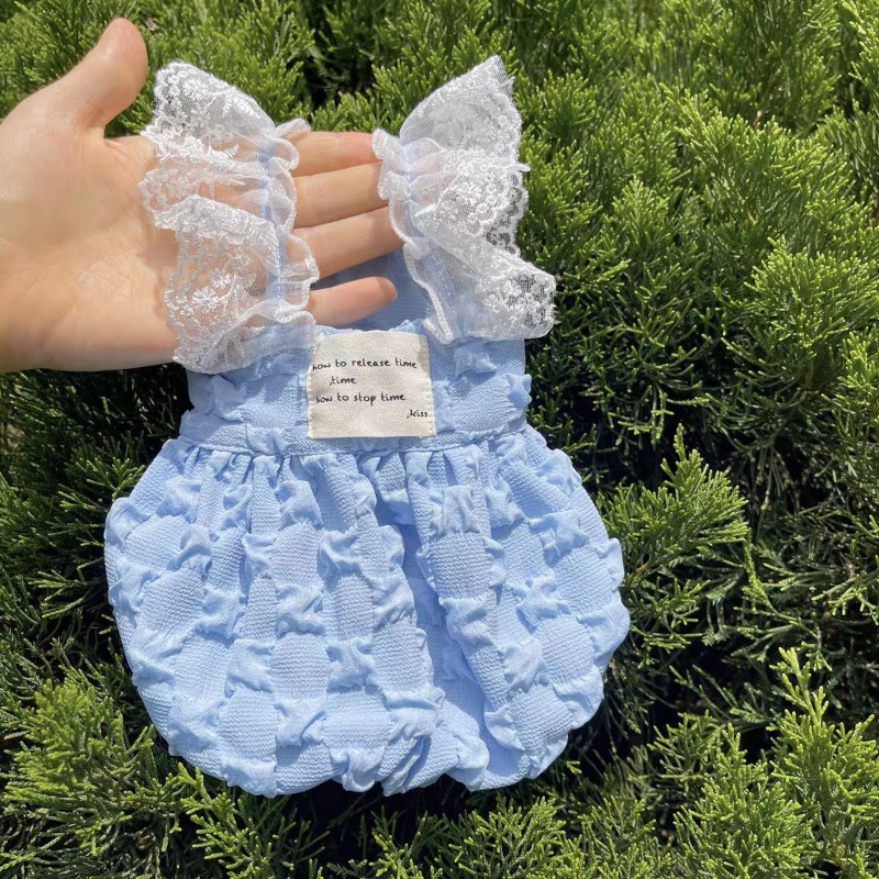 Mullikleit Lemmikloomarõivad Koerte Suspender seelik Koerariietele Kostüüm Väike prantsuse buldog armas suvine tüdruk maskotid