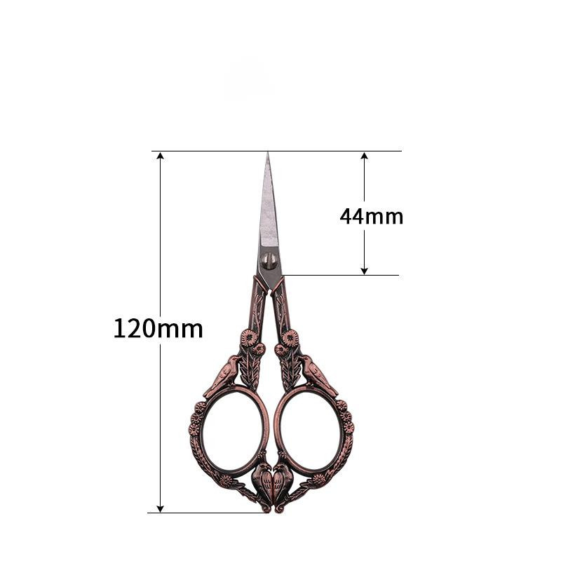 Vintage nerūsējošā tērauda šķēres retro šūšanas rokdarbi krustdūriens auduma griezējs izšūšana drēbnieks šķērveida diegu instrumenti