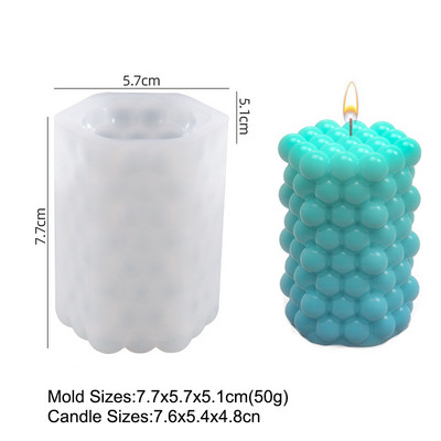 Mitmestiilis mullipallide silikoonküünla vorm Käsitsi valmistatud geomeerne 3D pallikujuline epoksüvaigu krohvvormid isetegemine kodu käsitöö sisekujundus