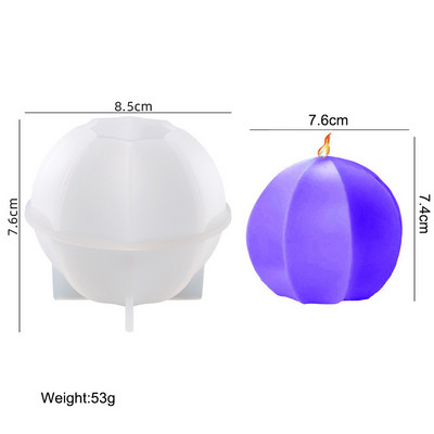 Mitmestiilis mullipallide silikoonküünla vorm Käsitsi valmistatud geomeerne 3D pallikujuline epoksüvaigu krohvvormid isetegemine kodu käsitöö sisekujundus