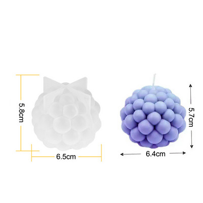 Mitmestiilis mullipallide silikoonküünla vorm Käsitsi valmistatud geomeerne 3D pallikujuline epoksüvaigu krohvvormid isetegemine kodu käsitöö sisekujundus