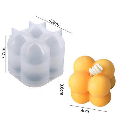 Mitmestiilis mullipallide silikoonküünla vorm Käsitsi valmistatud geomeerne 3D pallikujuline epoksüvaigu krohvvormid isetegemine kodu käsitöö sisekujundus