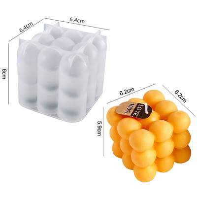 Mitmestiilis mullipallide silikoonküünla vorm Käsitsi valmistatud geomeerne 3D pallikujuline epoksüvaigu krohvvormid isetegemine kodu käsitöö sisekujundus