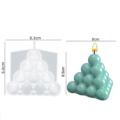 Mitmestiilis mullipallide silikoonküünla vorm Käsitsi valmistatud geomeerne 3D pallikujuline epoksüvaigu krohvvormid isetegemine kodu käsitöö sisekujundus