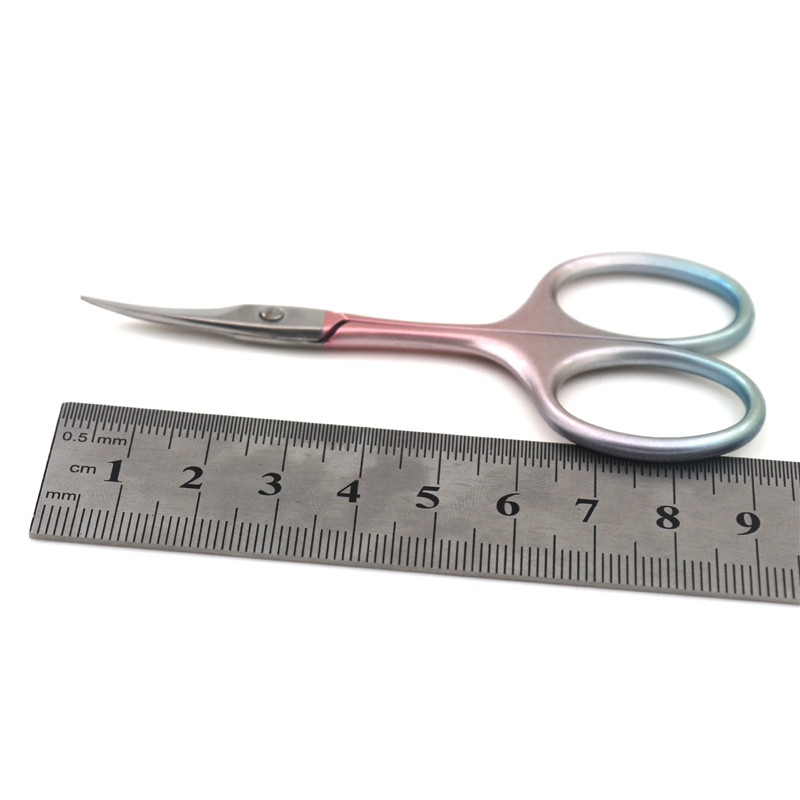 Izliektas, cute vintage mazas uzacu šķēres, leņķveida skaistumkopšanas šķēres makšķerēšanai krustdūriena izšūšanai šūšanas rīka vītne