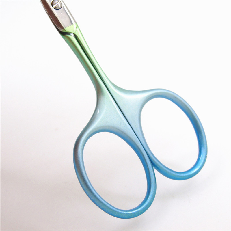 Izliektas, cute vintage mazas uzacu šķēres, leņķveida skaistumkopšanas šķēres makšķerēšanai krustdūriena izšūšanai šūšanas rīka vītne