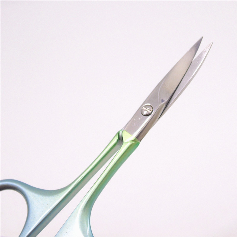 Izliektas, cute vintage mazas uzacu šķēres, leņķveida skaistumkopšanas šķēres makšķerēšanai krustdūriena izšūšanai šūšanas rīka vītne