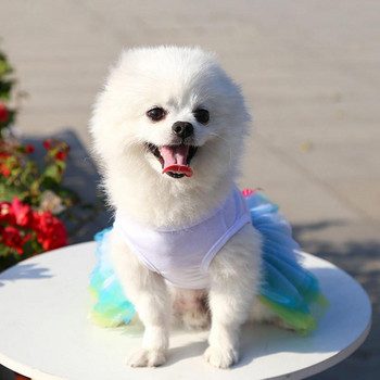 Φόρεμα για κατοικίδια Φούστα για σκύλους που τραβάει τα βλέμματα βαμβακερό όμορφο κόμπο με φιόγκο για το καλοκαίρι