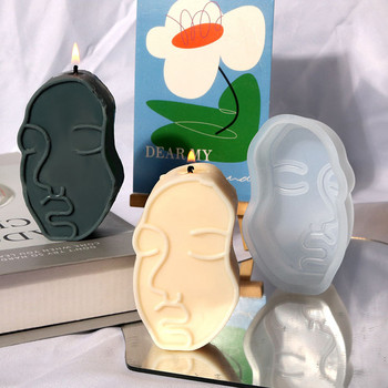 3D Abstract Face Candle Calds Silicone, DIY Human Face Shape Calle Candle for Candle Making Candle Wax Soy Soap, Χριστουγεννιάτικη διακόσμηση σπιτιού