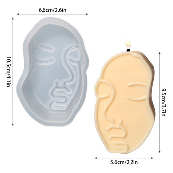 3D Abstract Face Candle Calds Silicone, DIY Human Face Shape Calle Candle for Candle Making Candle Wax Soy Soap, Χριστουγεννιάτικη διακόσμηση σπιτιού