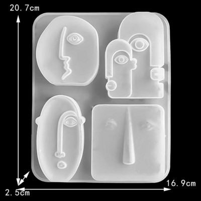 3D abstraktas sejas sveču veidnes, silikona, DIY cilvēka sejas formas sveču veidnes sveču pagatavošanai sojas vaska ziepēm, Ziemassvētku mājas dekorēšanai