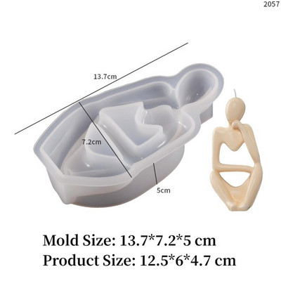 3D abstraktas sejas sveču veidnes, silikona, DIY cilvēka sejas formas sveču veidnes sveču pagatavošanai sojas vaska ziepēm, Ziemassvētku mājas dekorēšanai